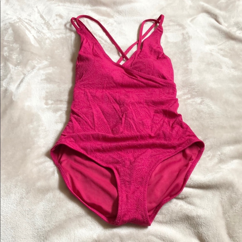 One piece low scooped back bikini
